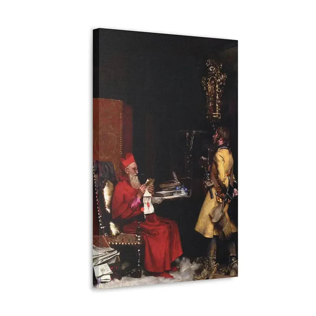 Jehan Georges Vibert (1840-1902) The State Secret 1875 - Canvas Wall Art - The Sticker Space