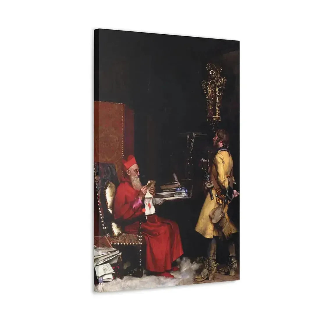 Jehan Georges Vibert (1840-1902) The State Secret 1875 - Canvas Wall Art - The Sticker Space