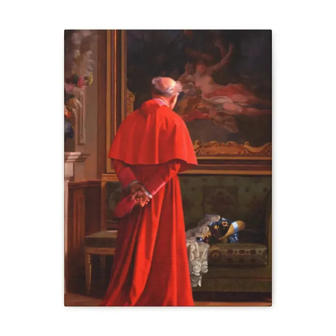 Jehan Georges Vibert (1840-1902) The View - Canvas Wall Art 12″ x 16″ 1.25" - The Sticker Space