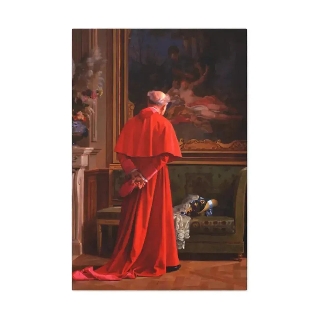 Jehan Georges Vibert (1840-1902) The View - Canvas Wall Art 24″ x 36″ 1.25" - The Sticker Space