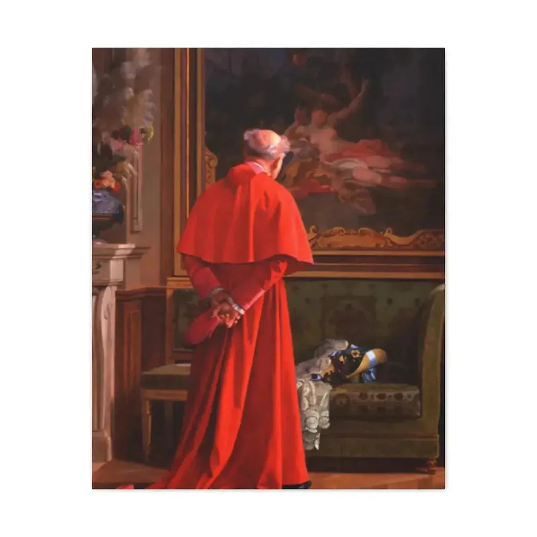 Jehan Georges Vibert (1840-1902) The View - Canvas Wall Art - The Sticker Space