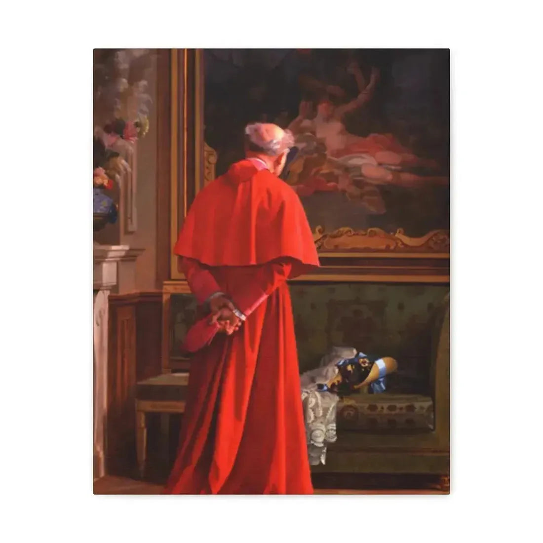 Jehan Georges Vibert (1840-1902) The View - Canvas Wall Art - The Sticker Space