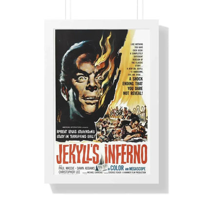 JEKYLL'S INFERNO (THE TWO FACES OF DR. JEKYLL) 1960 - Framed Movie Poster 16″ x 24″ White - The Sticker Space