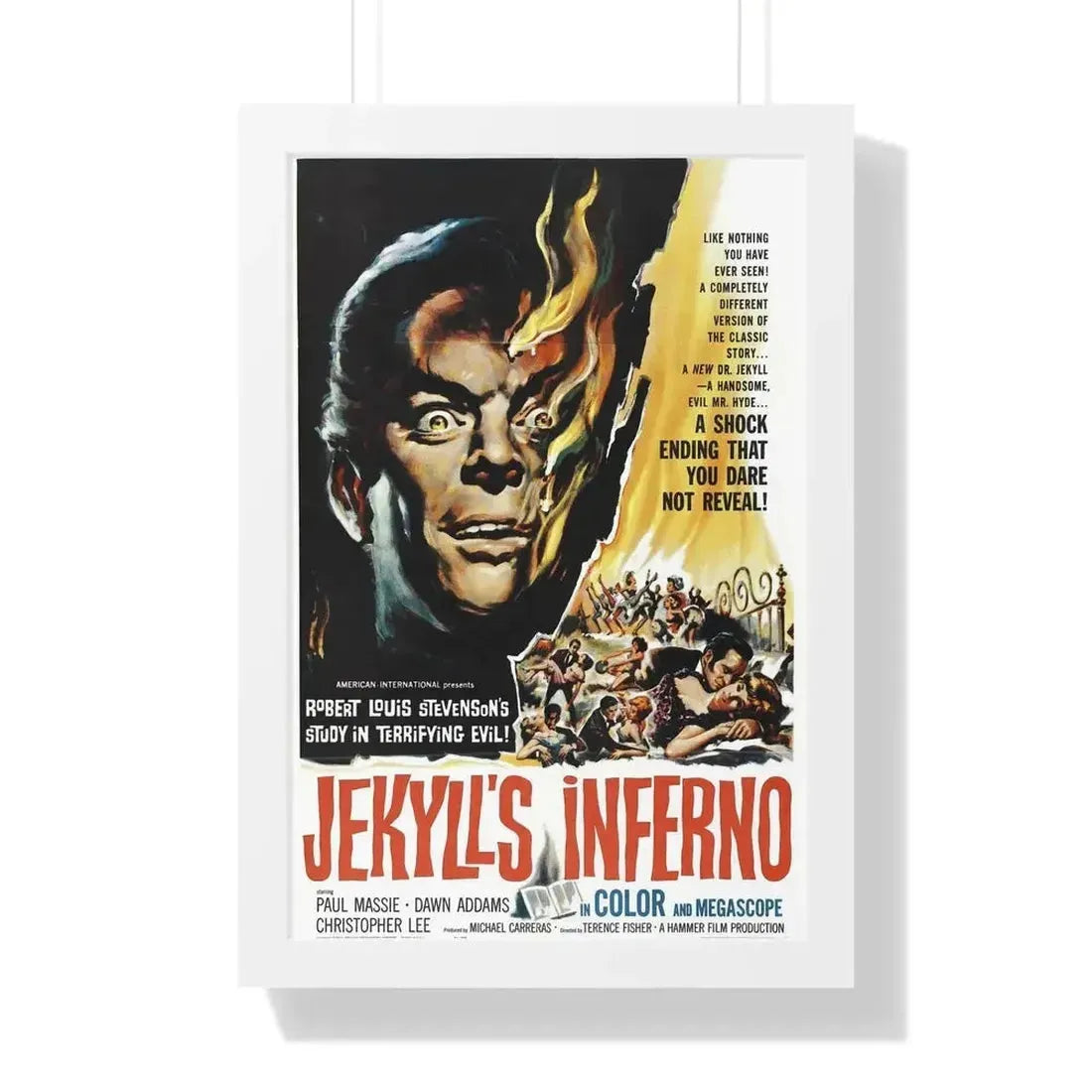 JEKYLL'S INFERNO (THE TWO FACES OF DR. JEKYLL) 1960 - Framed Movie Poster - The Sticker Space