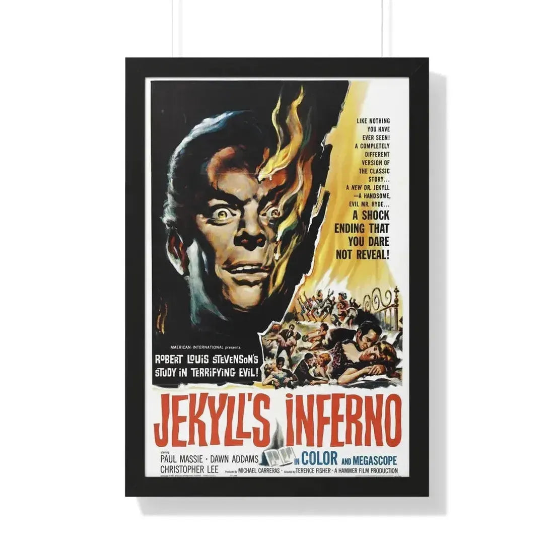 JEKYLL'S INFERNO (THE TWO FACES OF DR. JEKYLL) 1960 - Framed Movie Poster - The Sticker Space