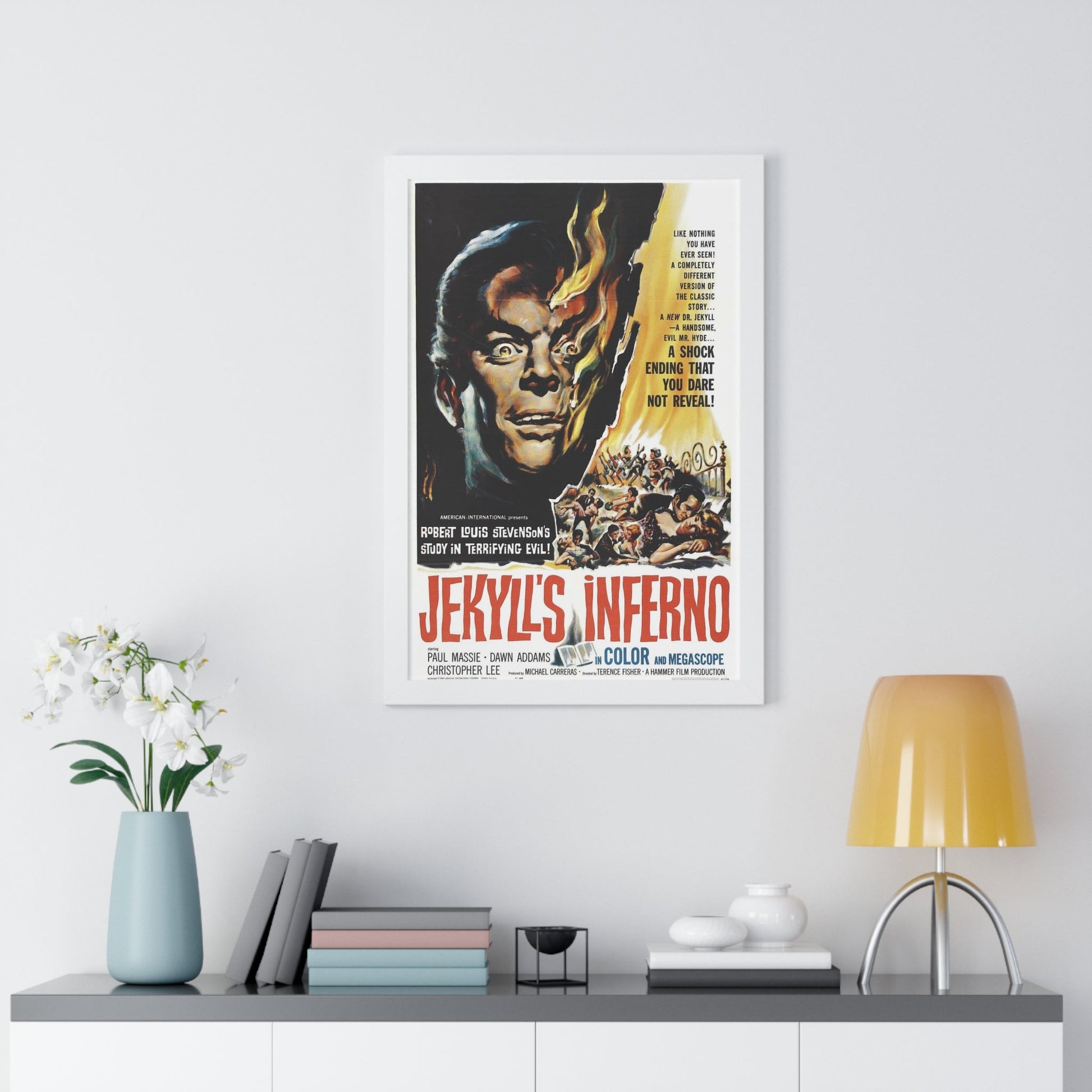 JEKYLL'S INFERNO (THE TWO FACES OF DR. JEKYLL) 1960 - Framed Movie Poster-The Sticker Space