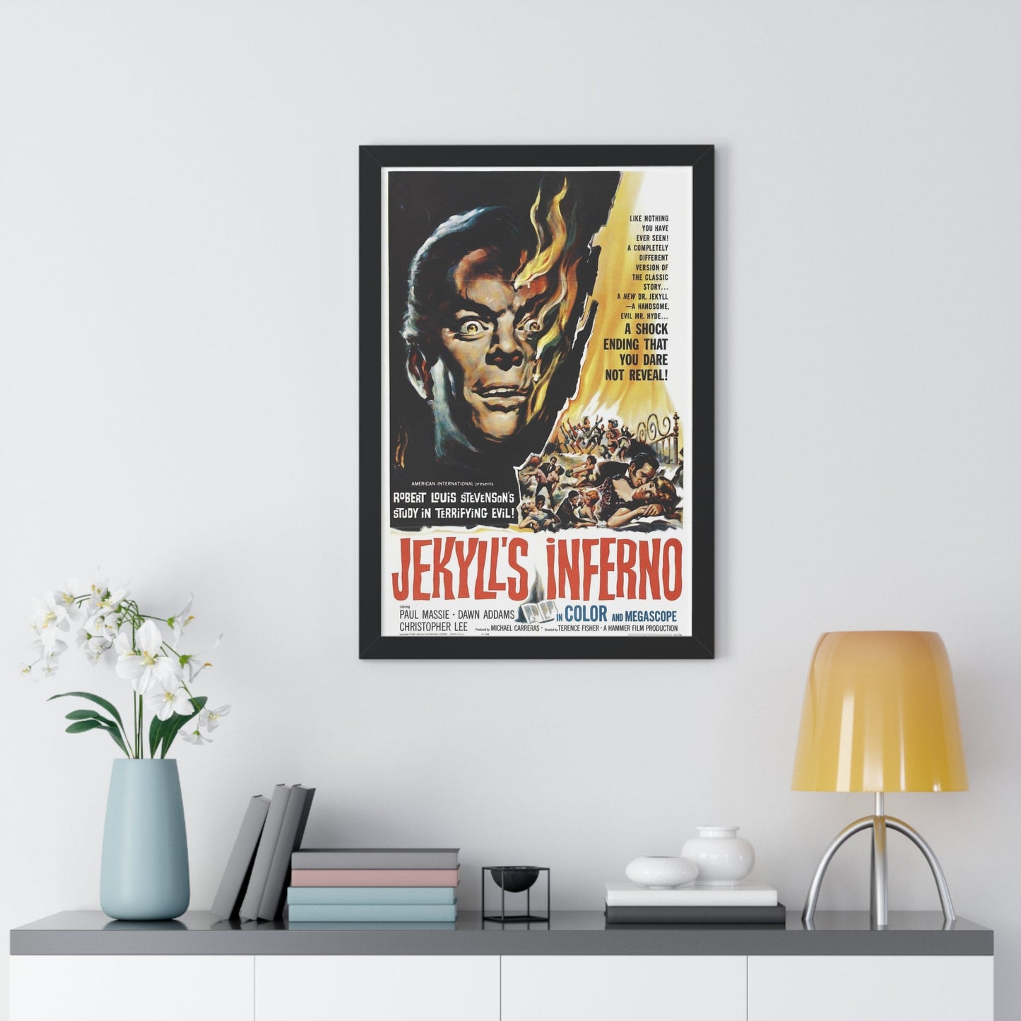 JEKYLL'S INFERNO (THE TWO FACES OF DR. JEKYLL) 1960 - Framed Movie Poster-The Sticker Space