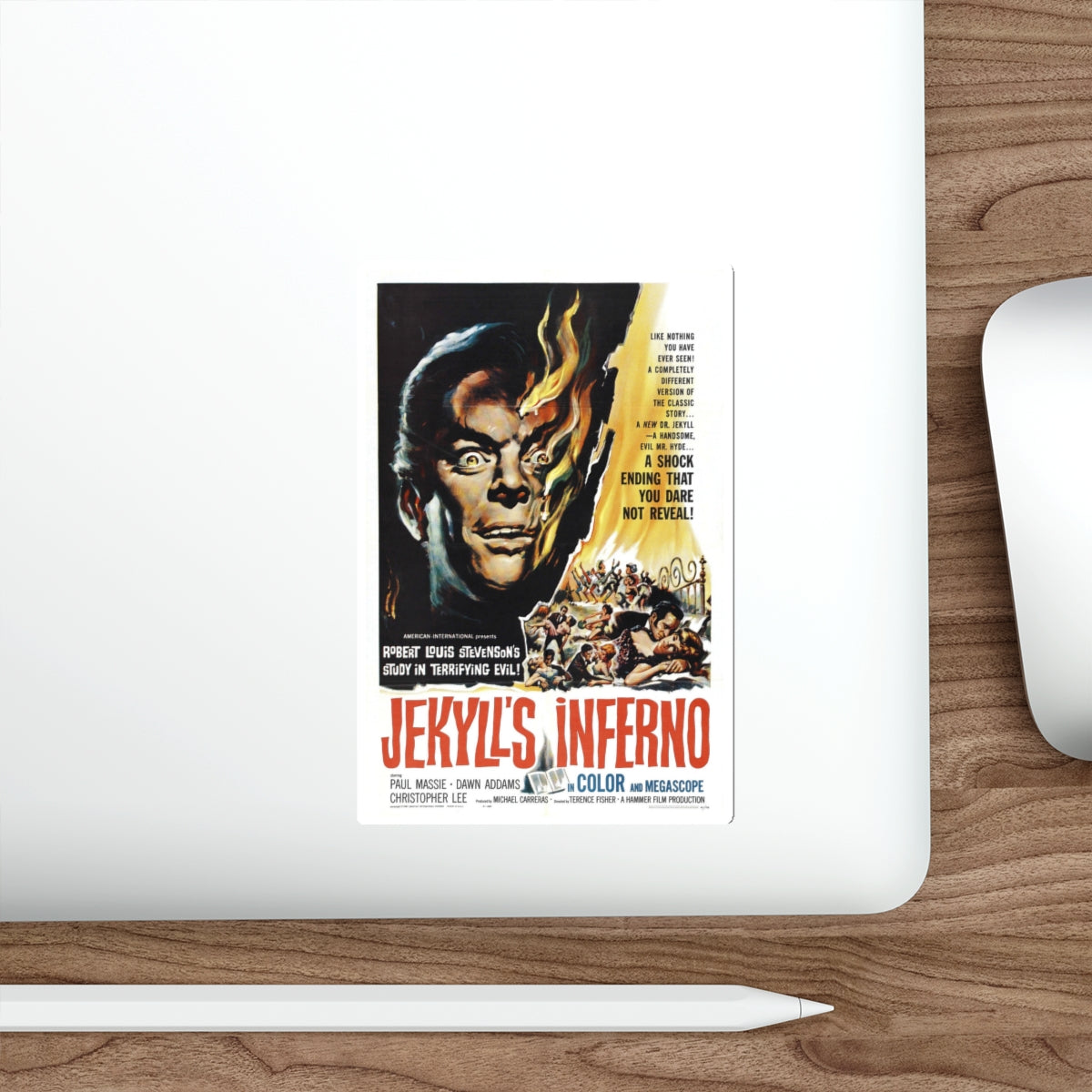 JEKYLL'S INFERNO (THE TWO FACES OF DR. JEKYLL) 1960 Movie Poster STICKER Vinyl Die-Cut Decal-The Sticker Space