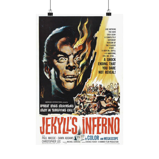 JEKYLL'S INFERNO (THE TWO FACES OF DR. JEKYLL) 1960 - Paper Movie Poster-12″ x 18″-The Sticker Space