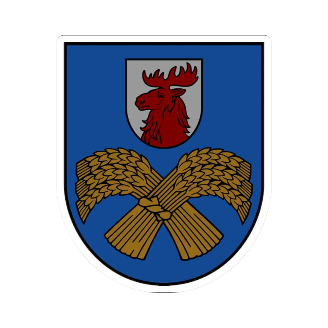 Jelgavas novads COA (Latvia) (Coat of Arms) STICKER Vinyl Kiss-Cut Decal 2 Inch White - The Sticker Space