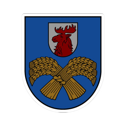 Jelgavas novads COA (Latvia) (Coat of Arms) STICKER Vinyl Kiss-Cut Decal 3 Inch White - The Sticker Space