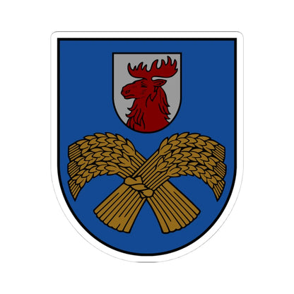 Jelgavas novads COA (Latvia) (Coat of Arms) STICKER Vinyl Kiss-Cut Decal 4 Inch White - The Sticker Space