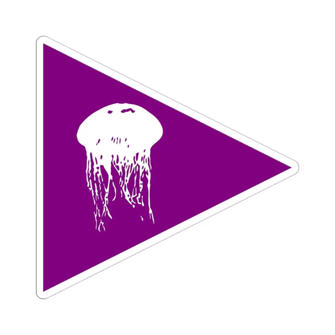 Jellyfish Beach Flag (Israel) STICKER Vinyl Kiss-Cut Decal 6 Inch White - The Sticker Space