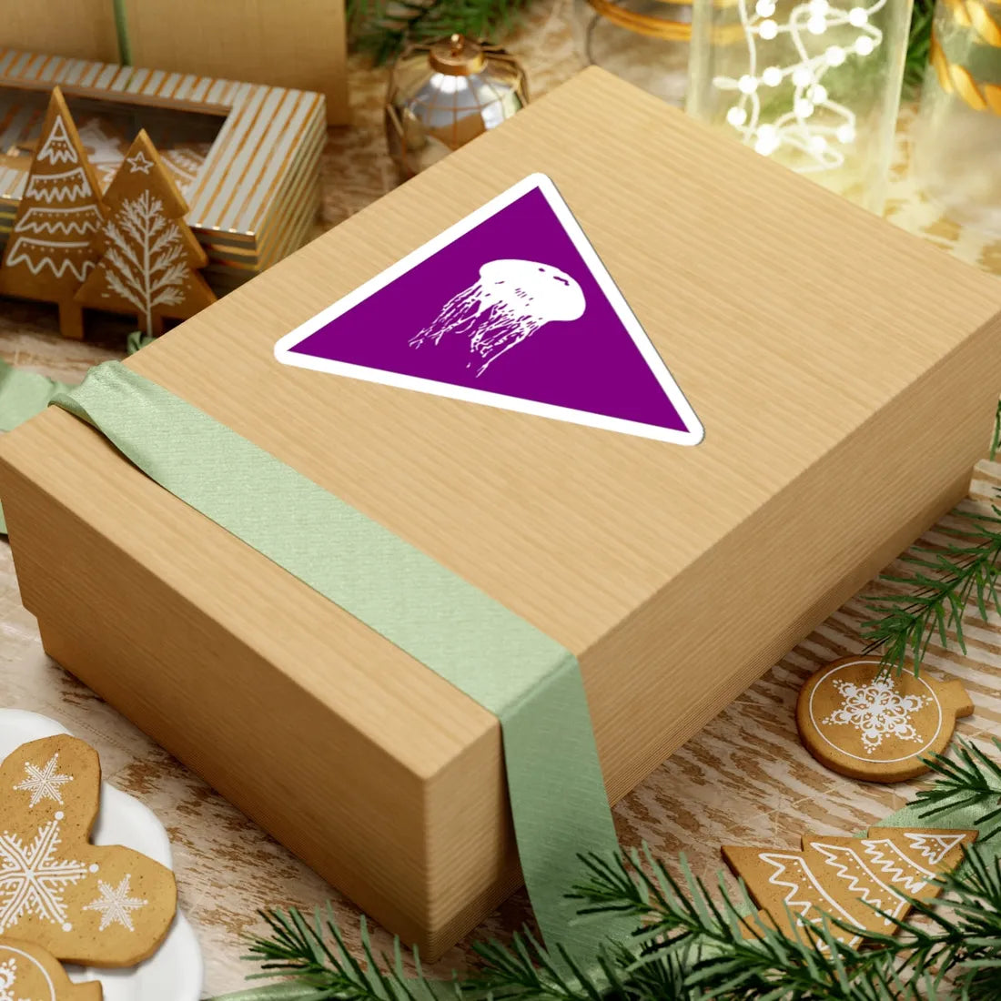 Jellyfish Beach Flag (Israel) STICKER Vinyl Kiss-Cut Decal - The Sticker Space