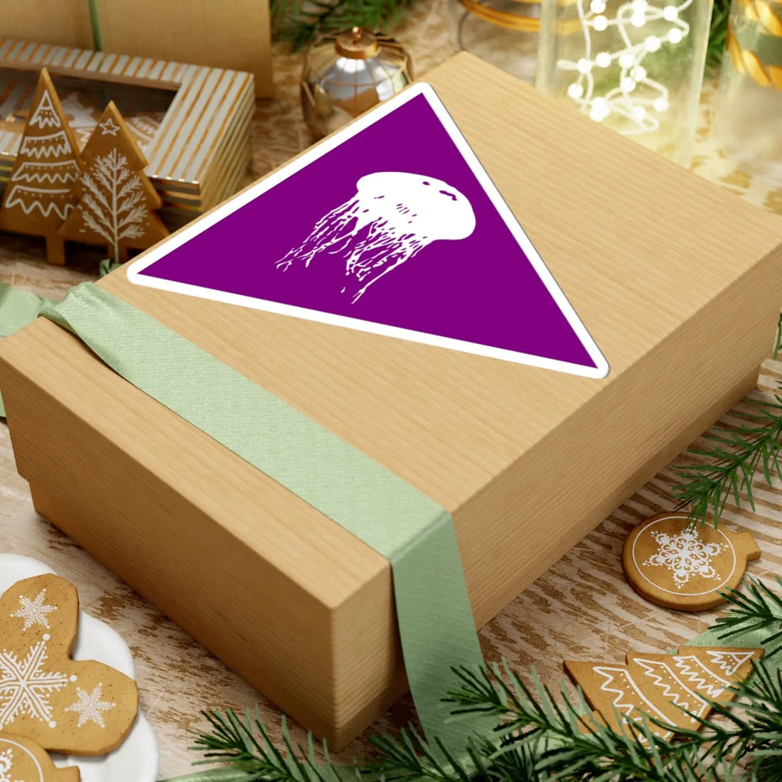 Jellyfish Beach Flag (Israel) STICKER Vinyl Kiss-Cut Decal - The Sticker Space