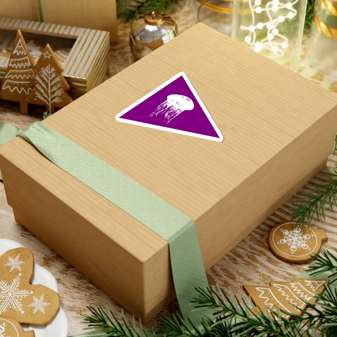 Jellyfish Beach Flag (Israel) STICKER Vinyl Kiss-Cut Decal - The Sticker Space