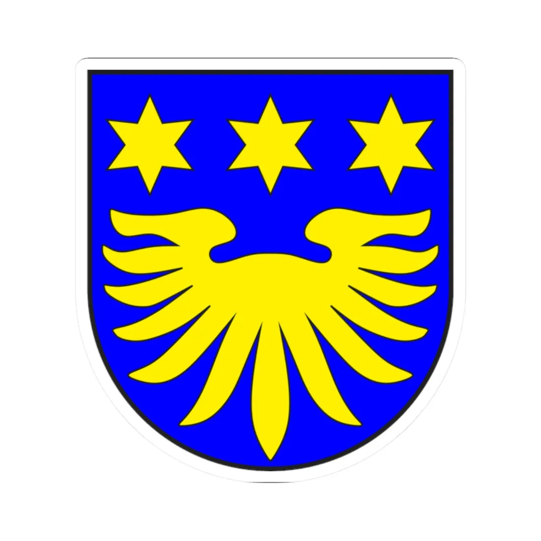 Jenaz Kreis wappen (Switzerland) (Coat of Arms) STICKER Vinyl Kiss-Cut Decal 2 Inch White - The Sticker Space