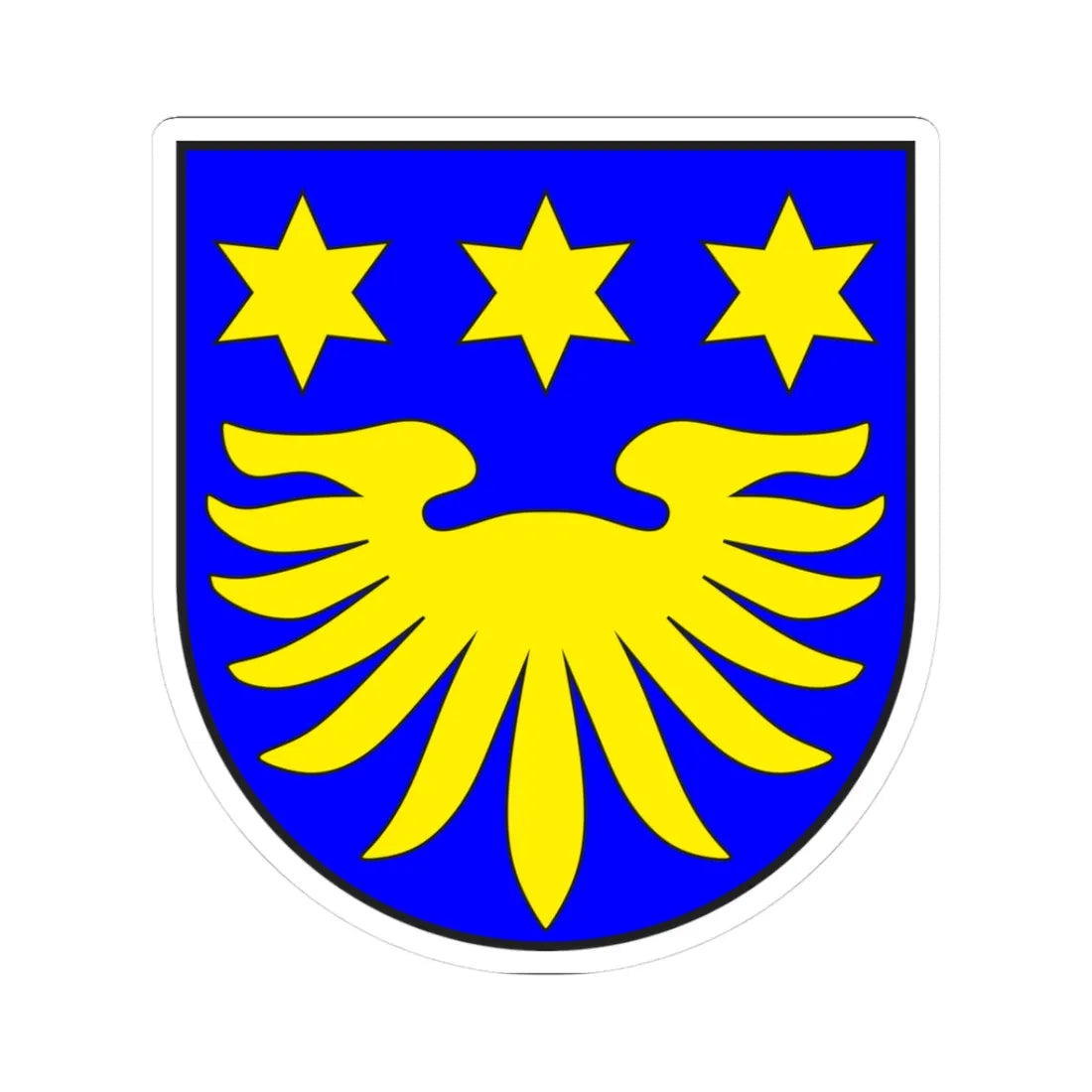 Jenaz Kreis wappen (Switzerland) (Coat of Arms) STICKER Vinyl Kiss-Cut Decal 3 Inch White - The Sticker Space