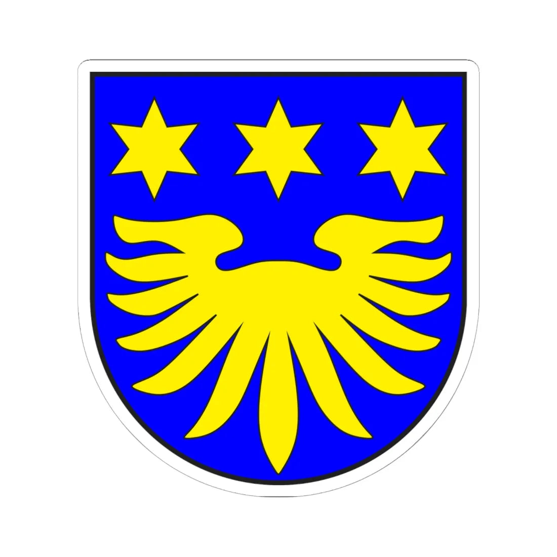 Jenaz Kreis wappen (Switzerland) (Coat of Arms) STICKER Vinyl Kiss-Cut Decal 6 Inch White - The Sticker Space