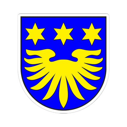 Jenaz Kreis wappen (Switzerland) (Coat of Arms) STICKER Vinyl Kiss-Cut Decal 6 Inch White - The Sticker Space