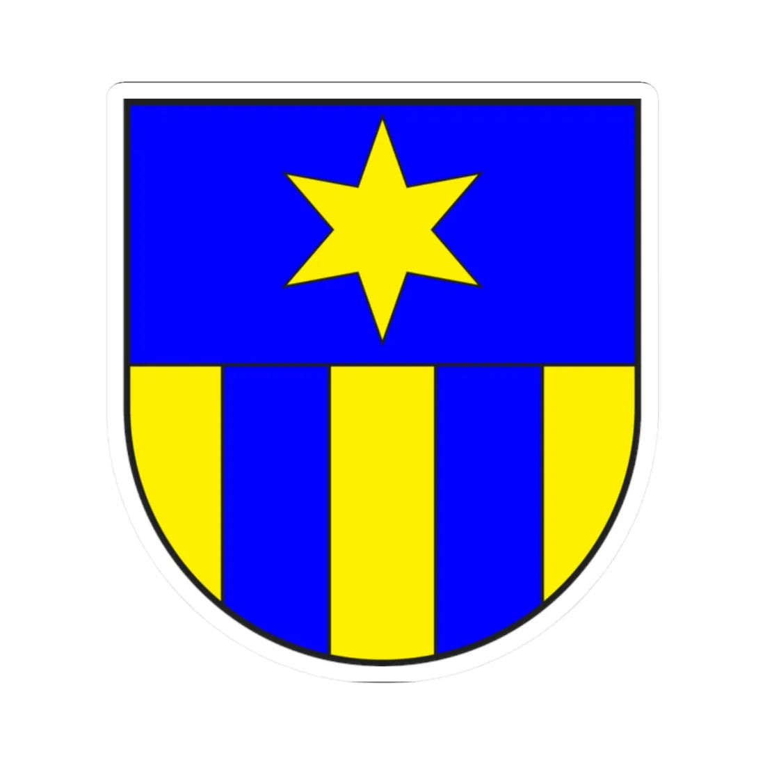 Jenaz wappen (Switzerland) (Coat of Arms) STICKER Vinyl Kiss-Cut Decal 2 Inch White - The Sticker Space