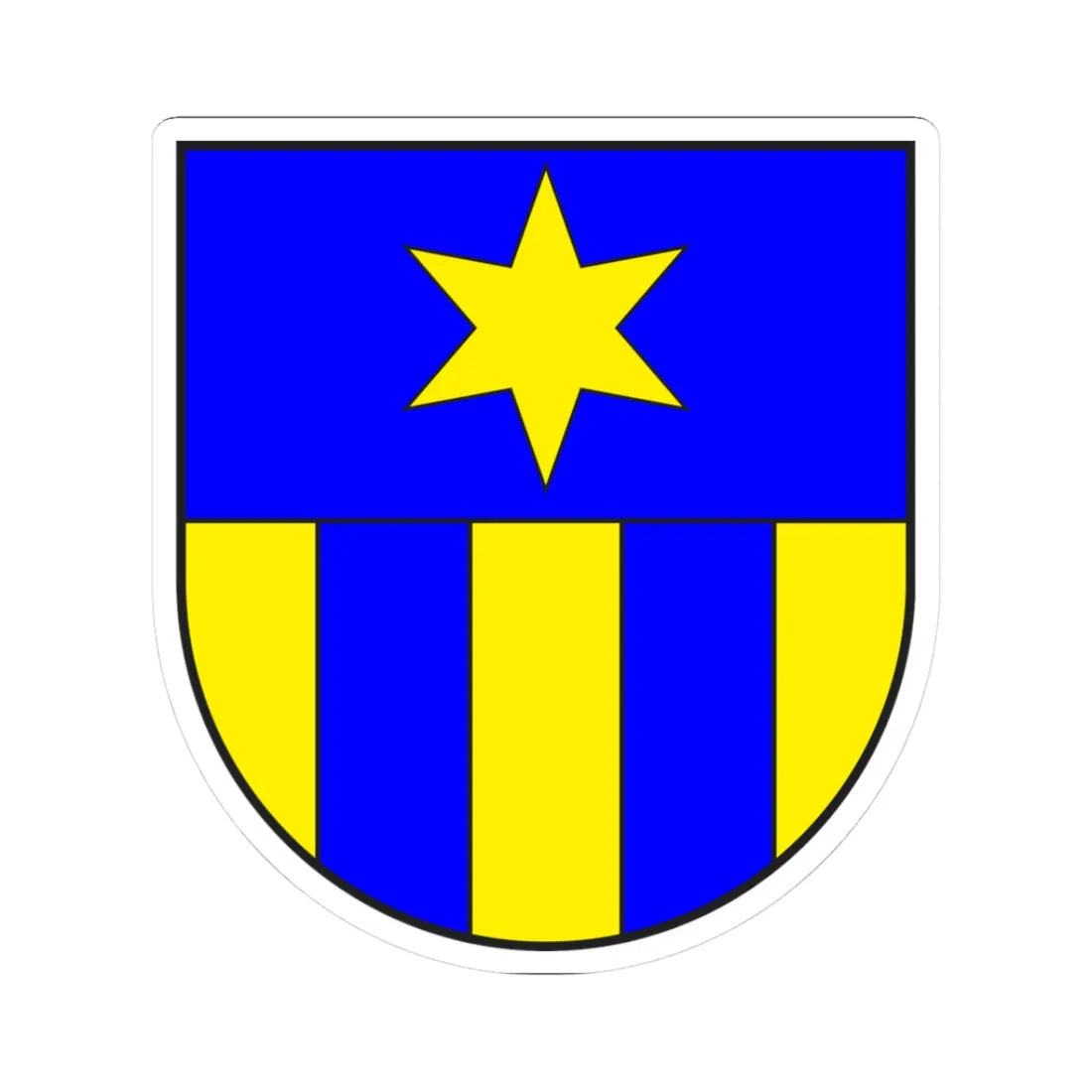 Jenaz wappen (Switzerland) (Coat of Arms) STICKER Vinyl Kiss-Cut Decal 3 Inch White - The Sticker Space