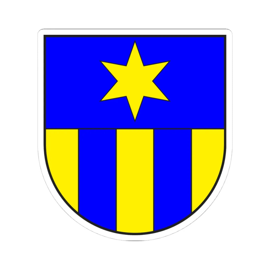 Jenaz wappen (Switzerland) (Coat of Arms) STICKER Vinyl Kiss-Cut Decal 4 Inch White - The Sticker Space