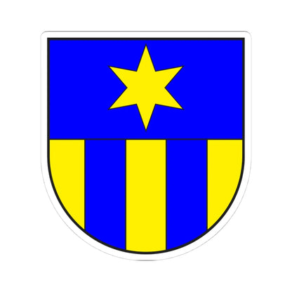 Jenaz wappen (Switzerland) (Coat of Arms) STICKER Vinyl Kiss-Cut Decal 4 Inch White - The Sticker Space