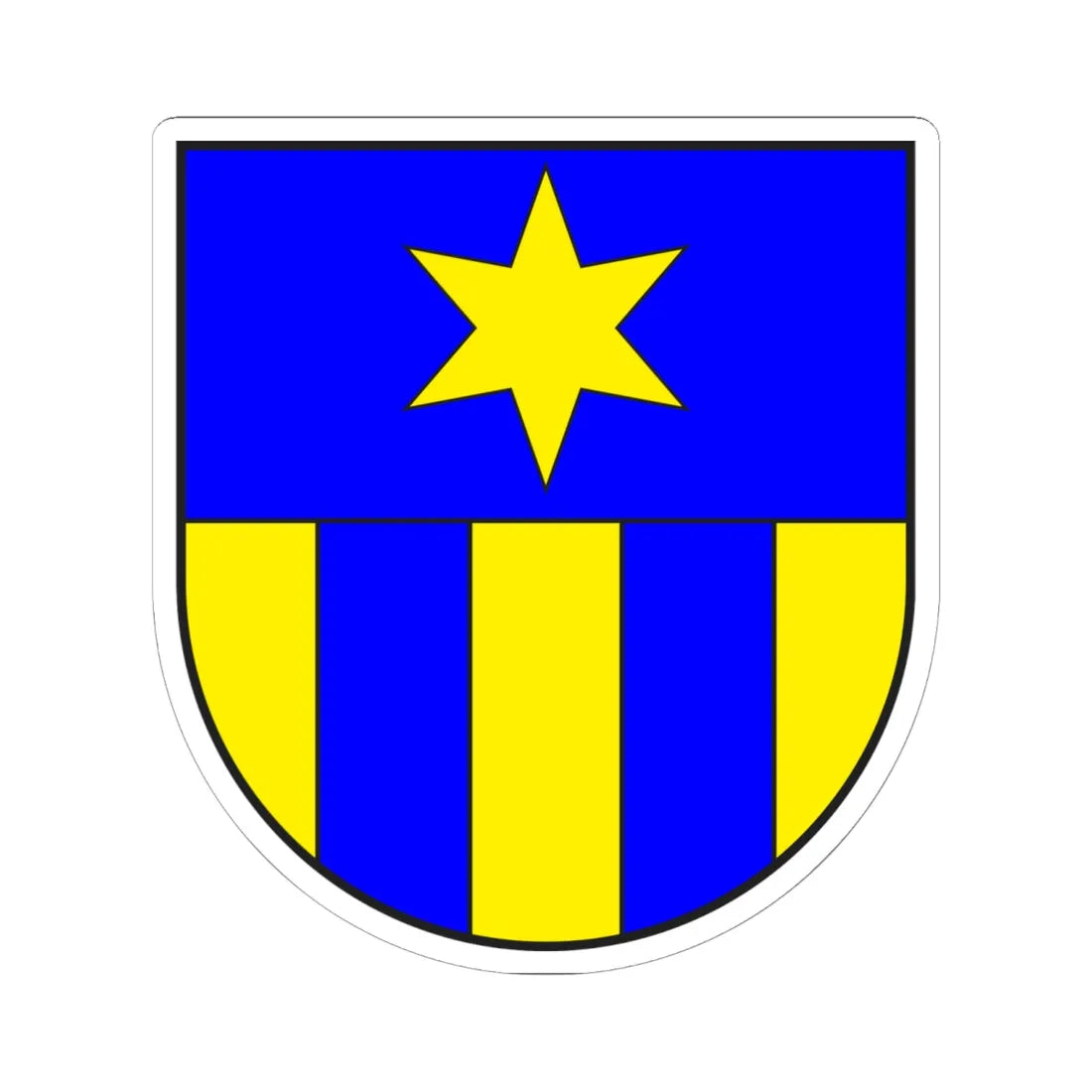 Jenaz wappen (Switzerland) (Coat of Arms) STICKER Vinyl Kiss-Cut Decal 6 Inch White - The Sticker Space