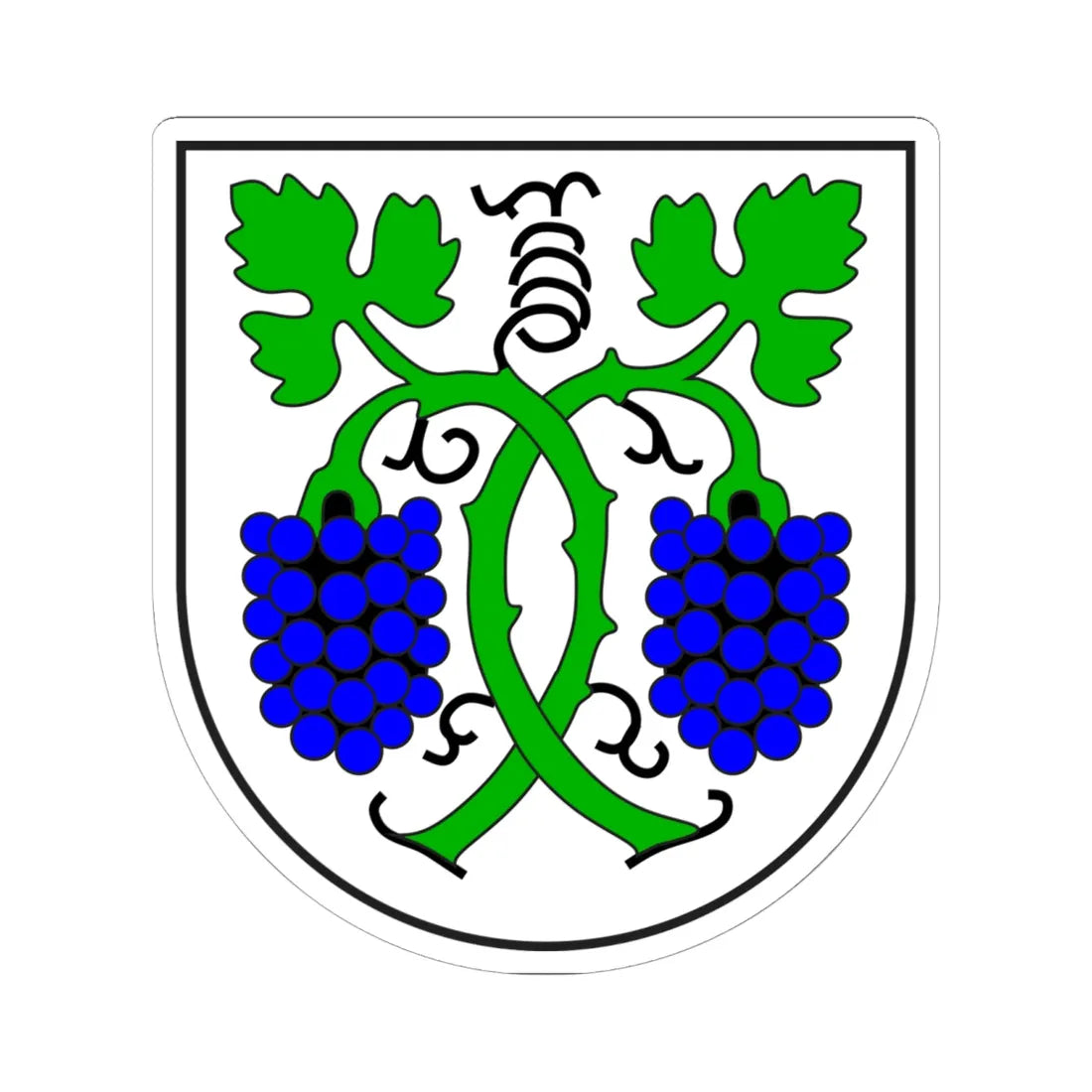 Jenins wappen (Switzerland) (Coat of Arms) STICKER Vinyl Kiss-Cut Decal 6 Inch White - The Sticker Space
