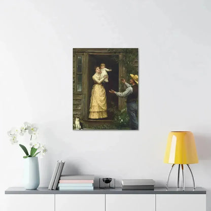 Jennie Augusta Brownscombe (1850-1936) The Homecoming (a classic image of American pioneer life) - 1885 - Canvas Wall Art - The Sticker Space
