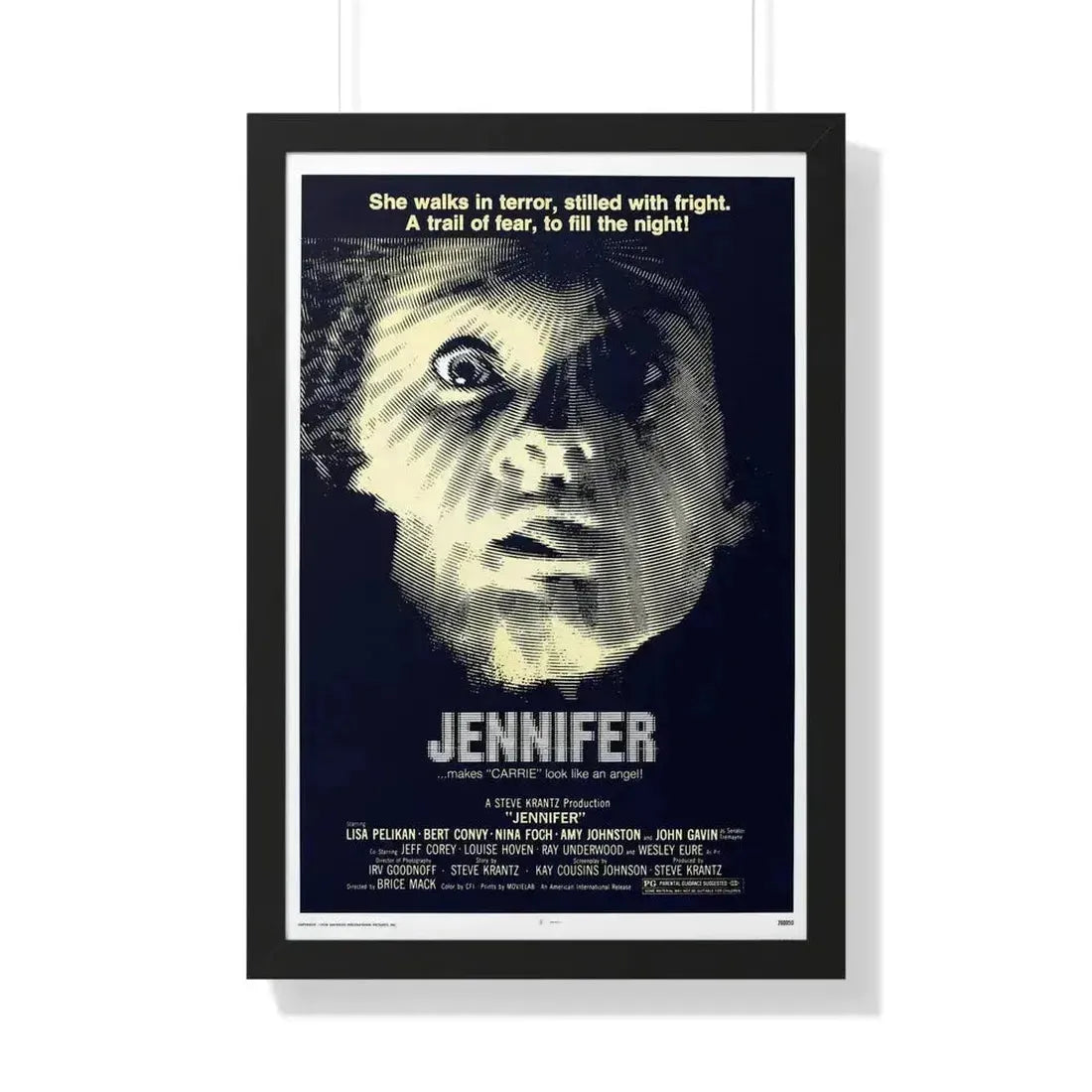 JENNIFER 1978 - Framed Movie Poster 20" x 30" Black - The Sticker Space