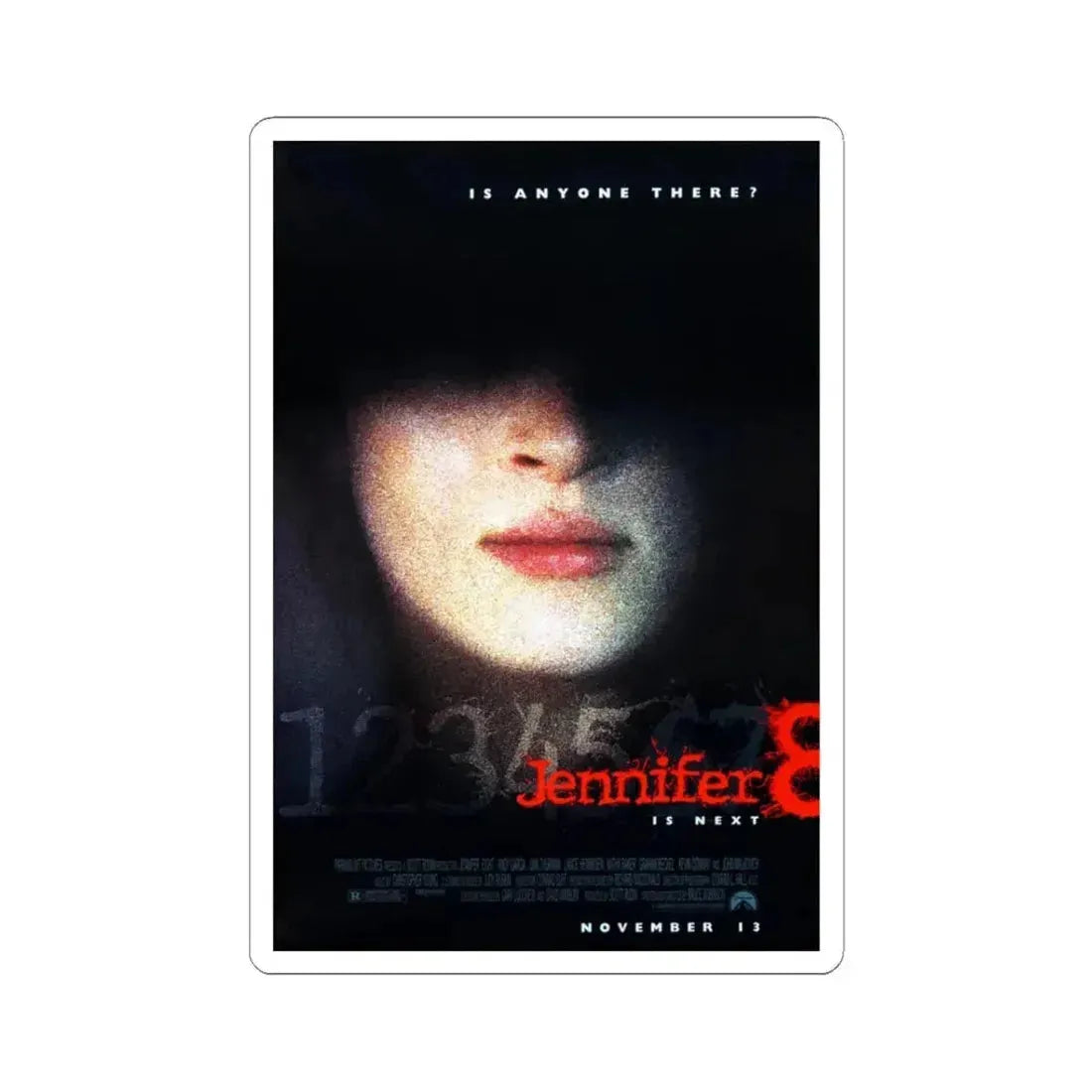 Jennifer 8 1992 Movie Poster - STICKER Vinyl Kiss-Cut Decal 3 Inch White - The Sticker Space
