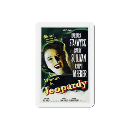 Jeopardy 1953 Movie Poster Die-Cut Magnet-2 Inch-The Sticker Space