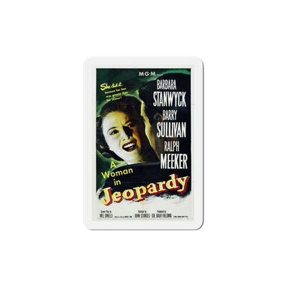 Jeopardy 1953 Movie Poster Die-Cut Magnet-5 Inch-The Sticker Space