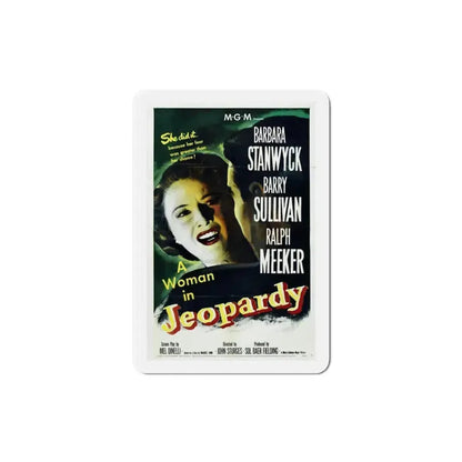 Jeopardy 1953 Movie Poster Refrigerator Magnet 4 Inch - The Sticker Space