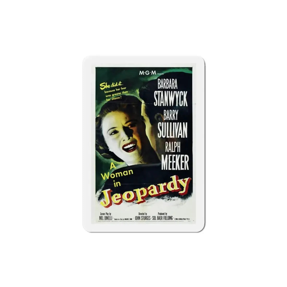 Jeopardy 1953 Movie Poster Refrigerator Magnet - The Sticker Space