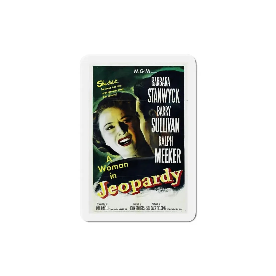 Jeopardy 1953 Movie Poster Refrigerator Magnet - The Sticker Space