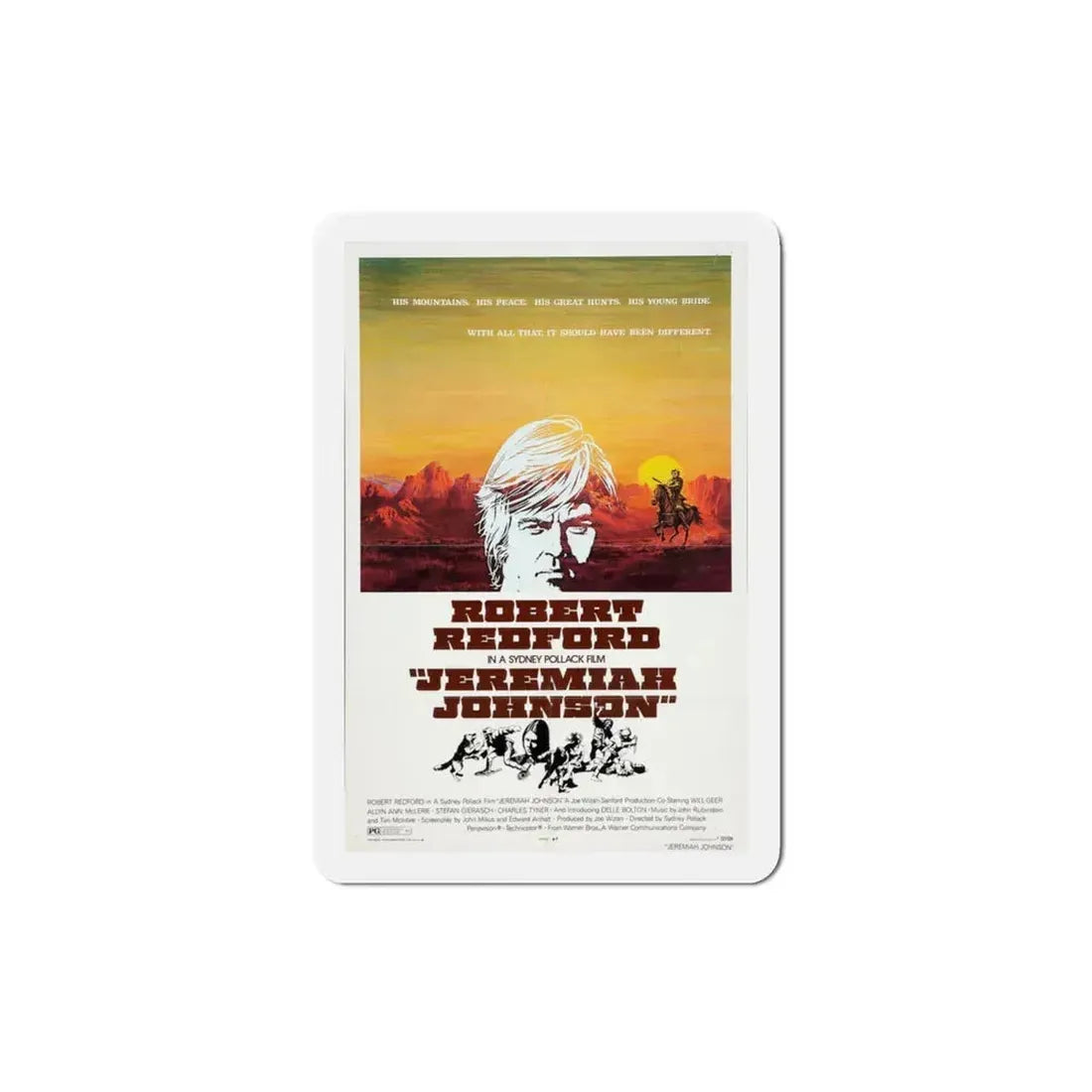 Jeremiah Johnson 1972 Movie Poster Refrigerator Magnet 3 Inch - The Sticker Space
