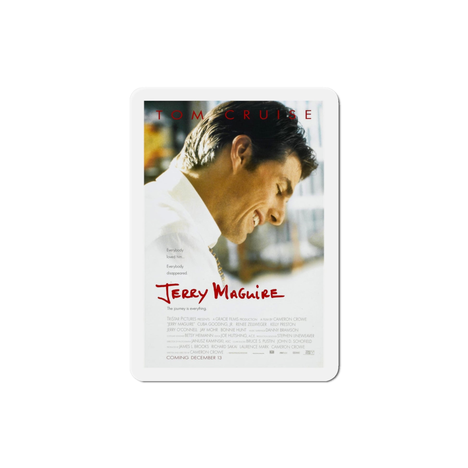 Jerry Maguire 1996 Movie Poster Die-Cut Magnet-3" x 3"-The Sticker Space