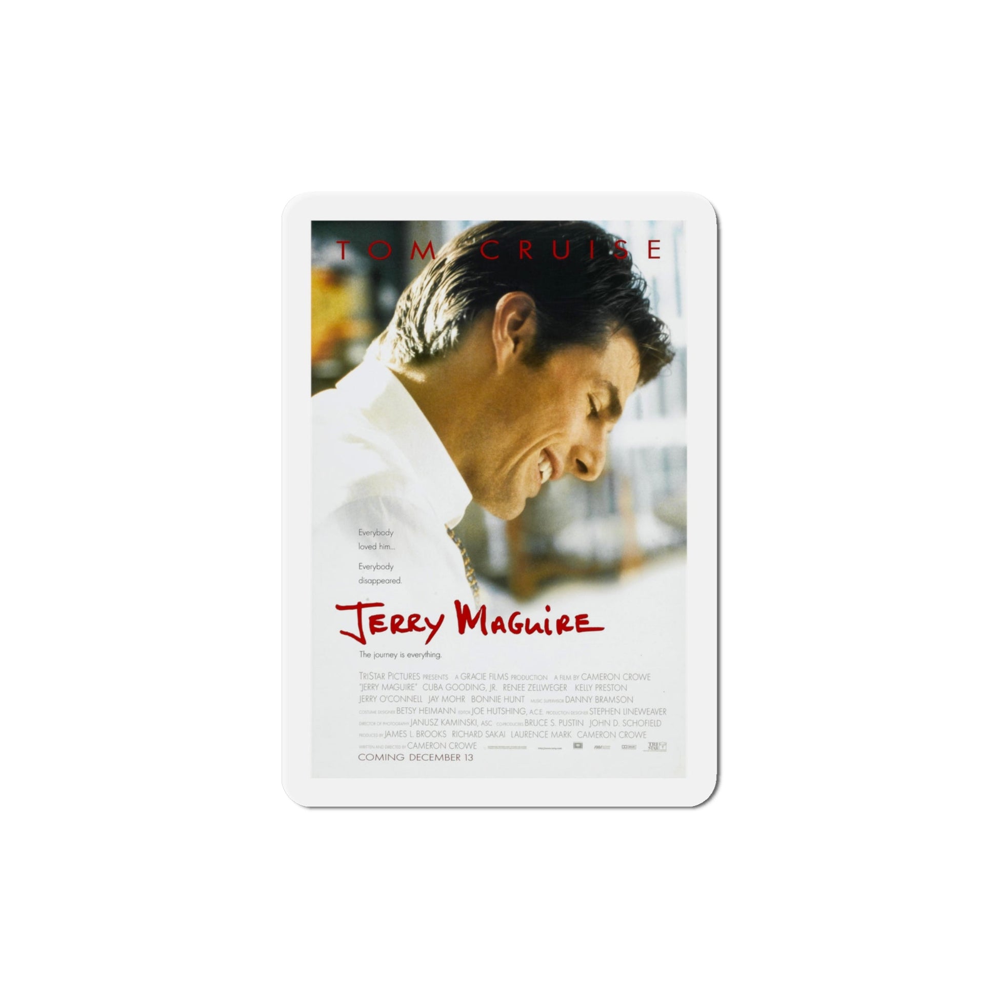 Jerry Maguire 1996 Movie Poster Die-Cut Magnet-4" x 4"-The Sticker Space