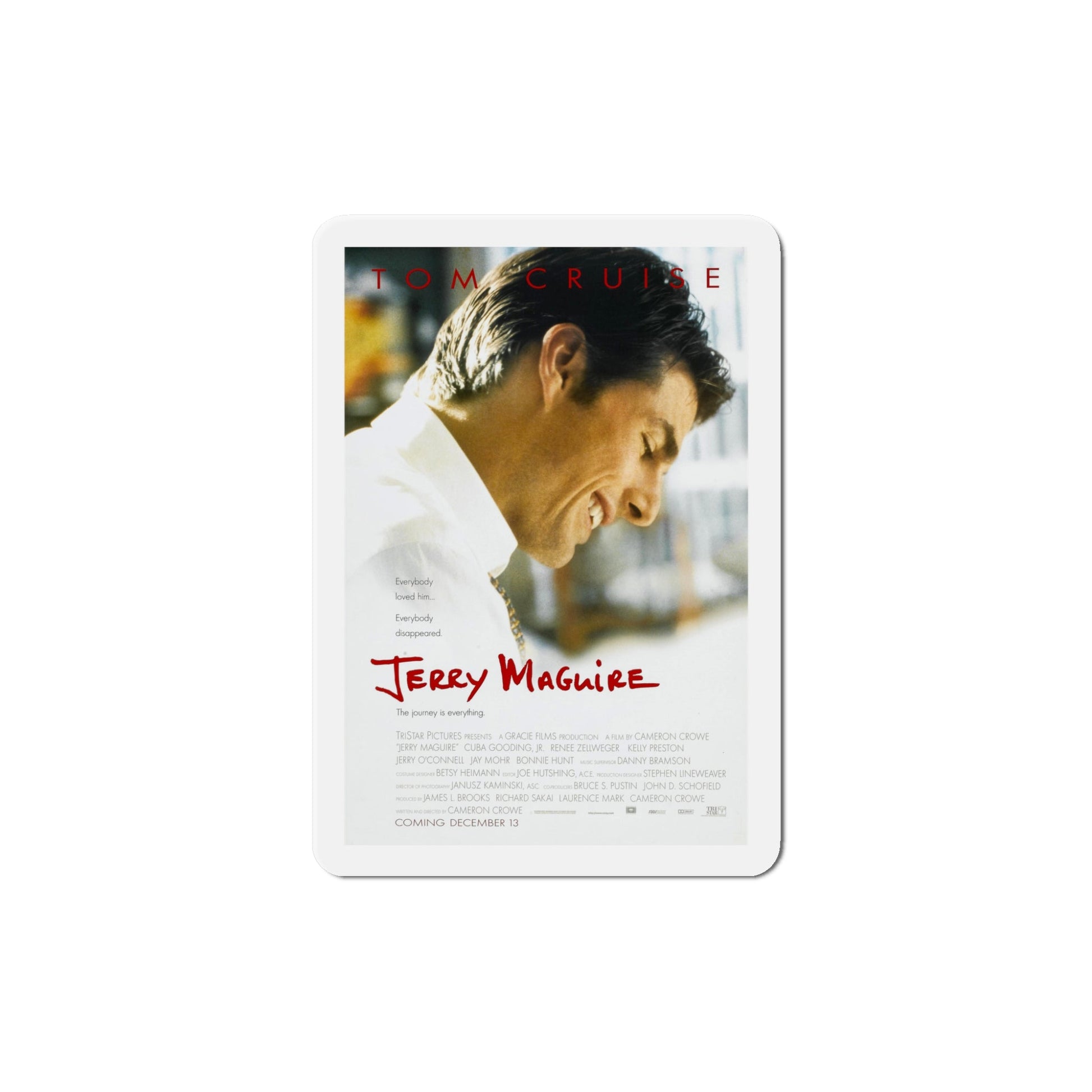 Jerry Maguire 1996 Movie Poster Die-Cut Magnet-5" x 5"-The Sticker Space