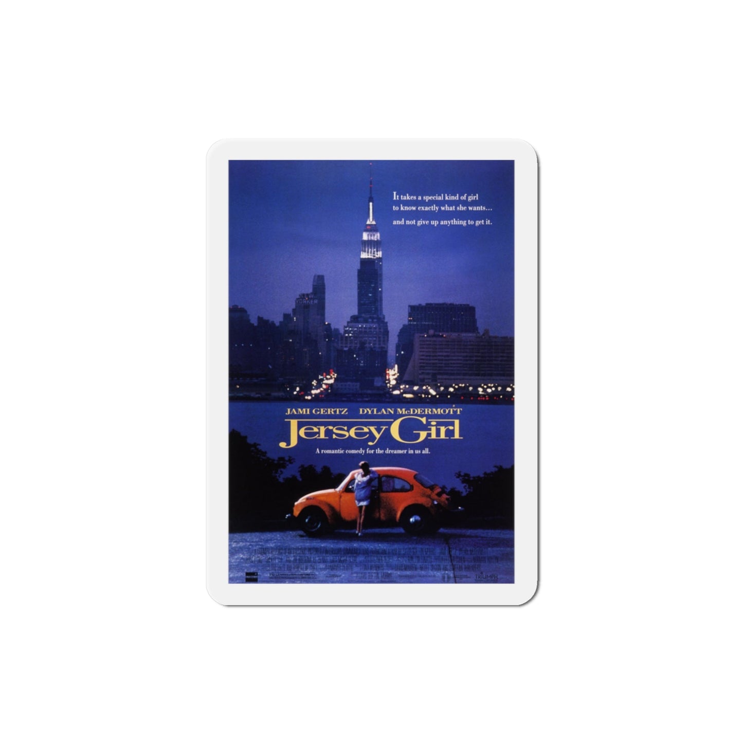 Jersey Girl 1992 Movie Poster Die-Cut Magnet-3" x 3"-The Sticker Space