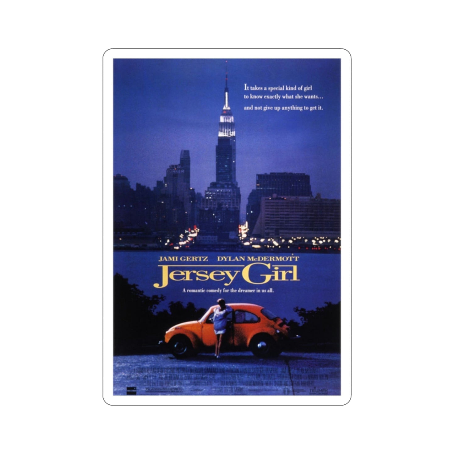 Jersey Girl 1992 Movie Poster STICKER Vinyl Die-Cut Decal-2 Inch-The Sticker Space