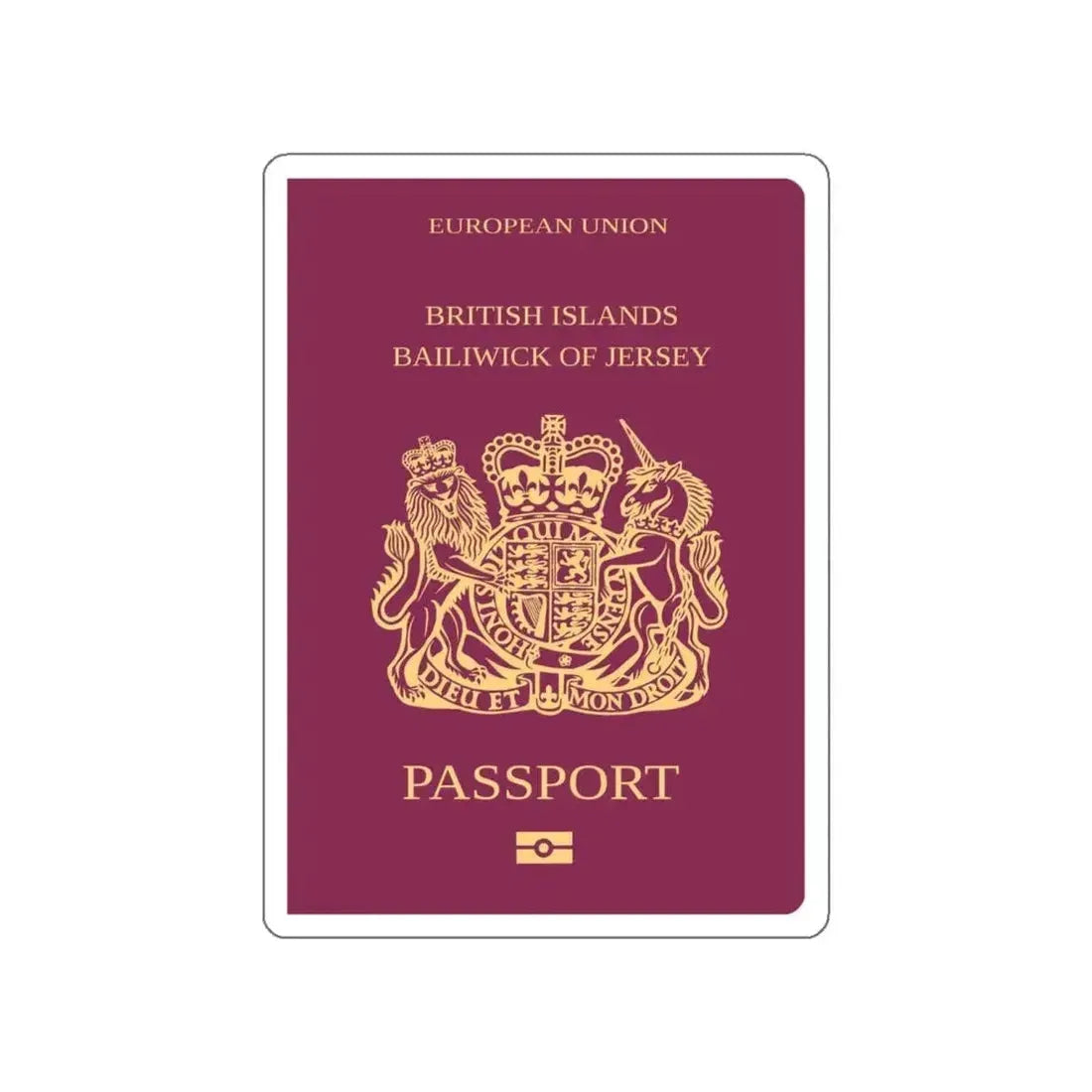 Jersey Passport STICKER Vinyl Die-Cut Decal 5 Inch - The Sticker Space