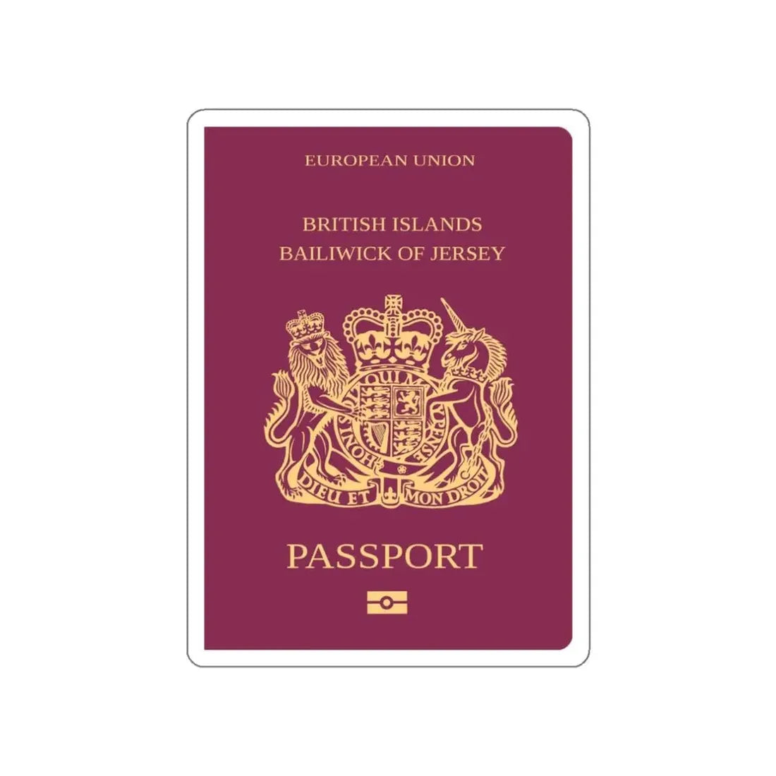 Jersey Passport STICKER Vinyl Die-Cut Decal - The Sticker Space
