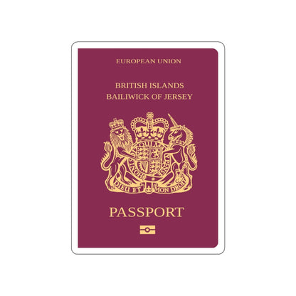 Jersey Passport STICKER Vinyl Die-Cut Decal-White-The Sticker Space