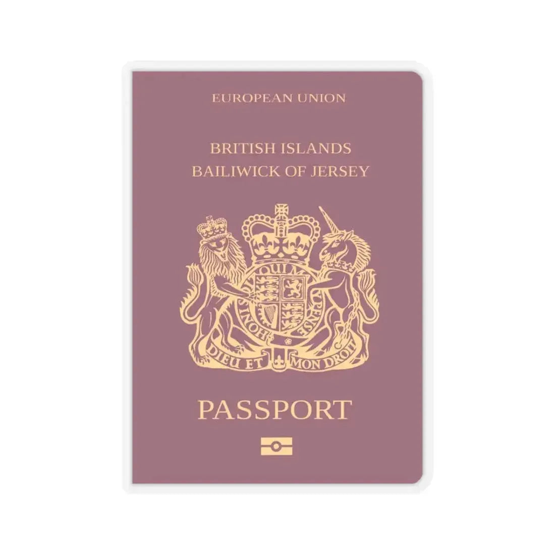 Jersey Passport - STICKER Vinyl Kiss-Cut Decal 3 Inch Transparent - The Sticker Space