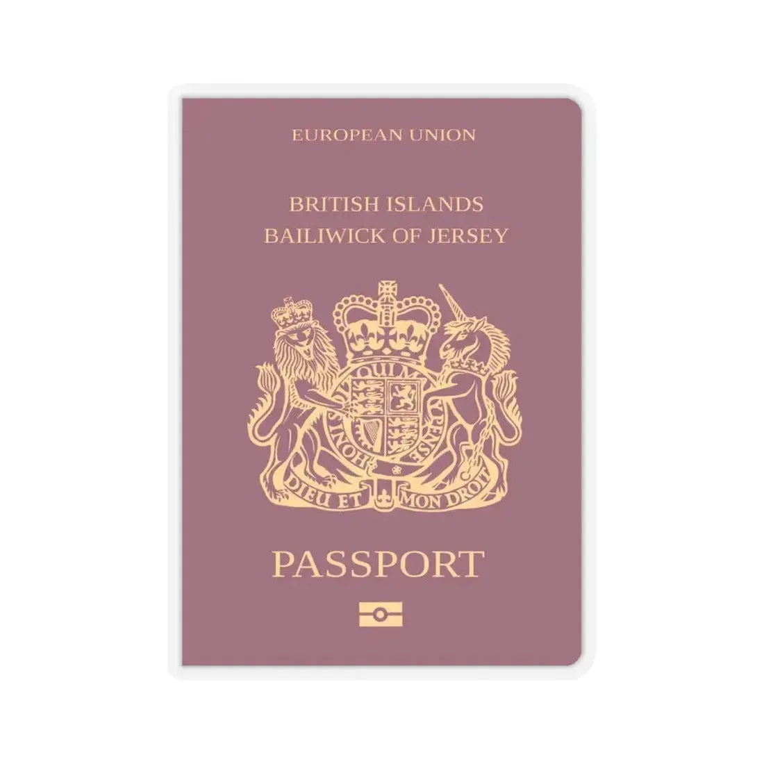 Jersey Passport - STICKER Vinyl Kiss-Cut Decal 4 Inch Transparent - The Sticker Space