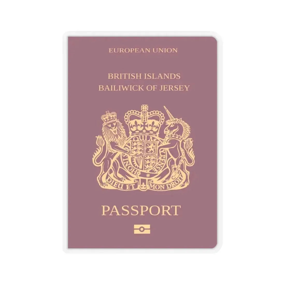 Jersey Passport - STICKER Vinyl Kiss-Cut Decal 6 Inch Transparent - The Sticker Space